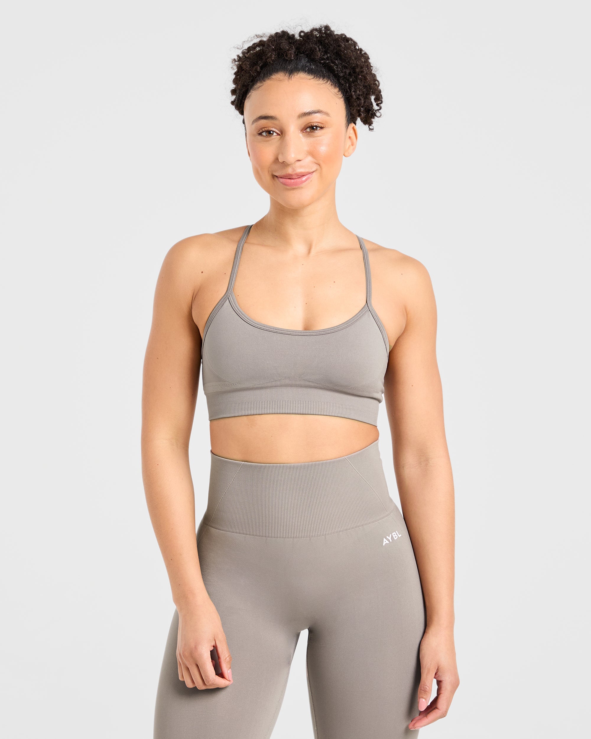 Empower Sports Bra Sin Costuras - Gris Perla
