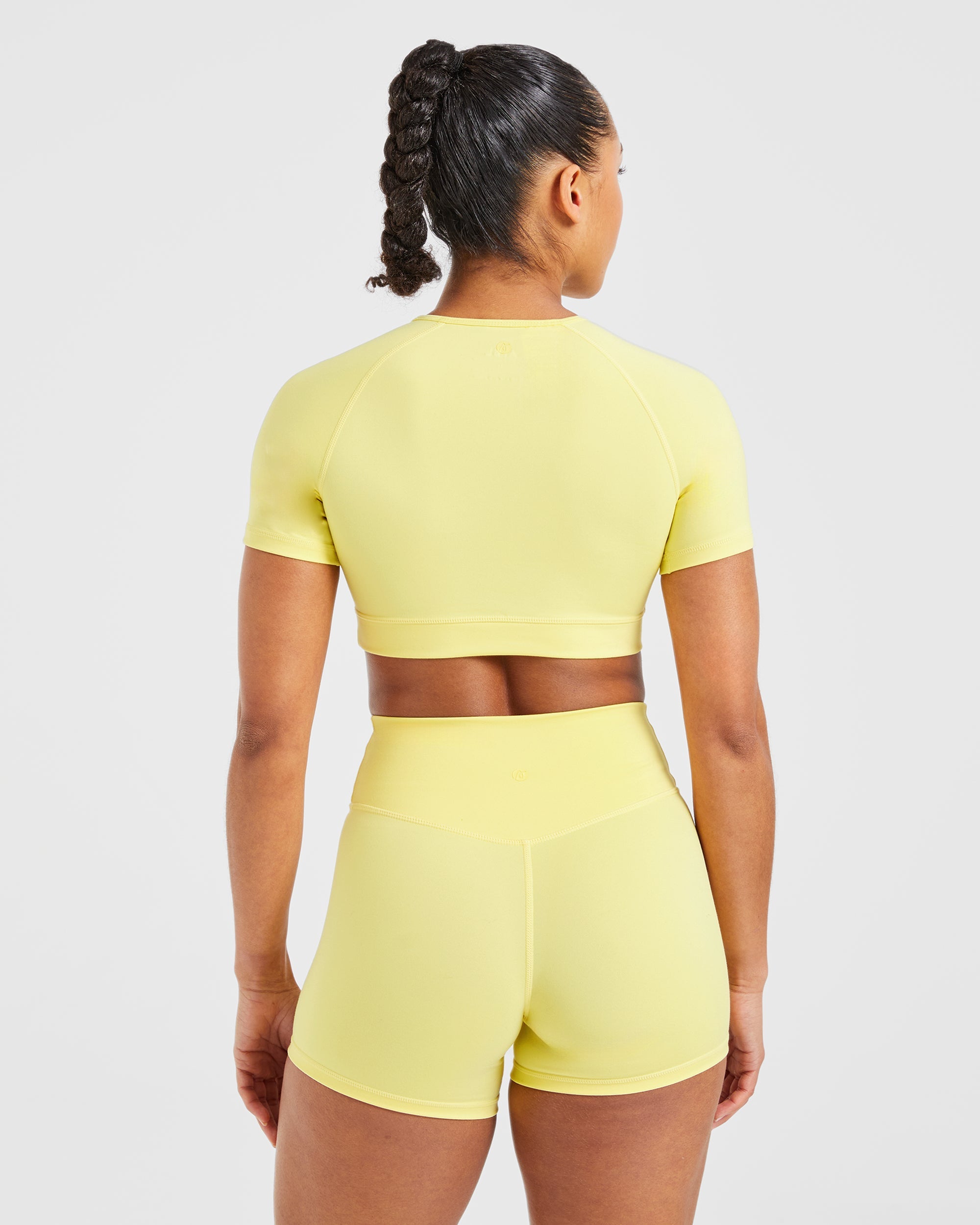 Crop Top Fundamental - Limón Pastel