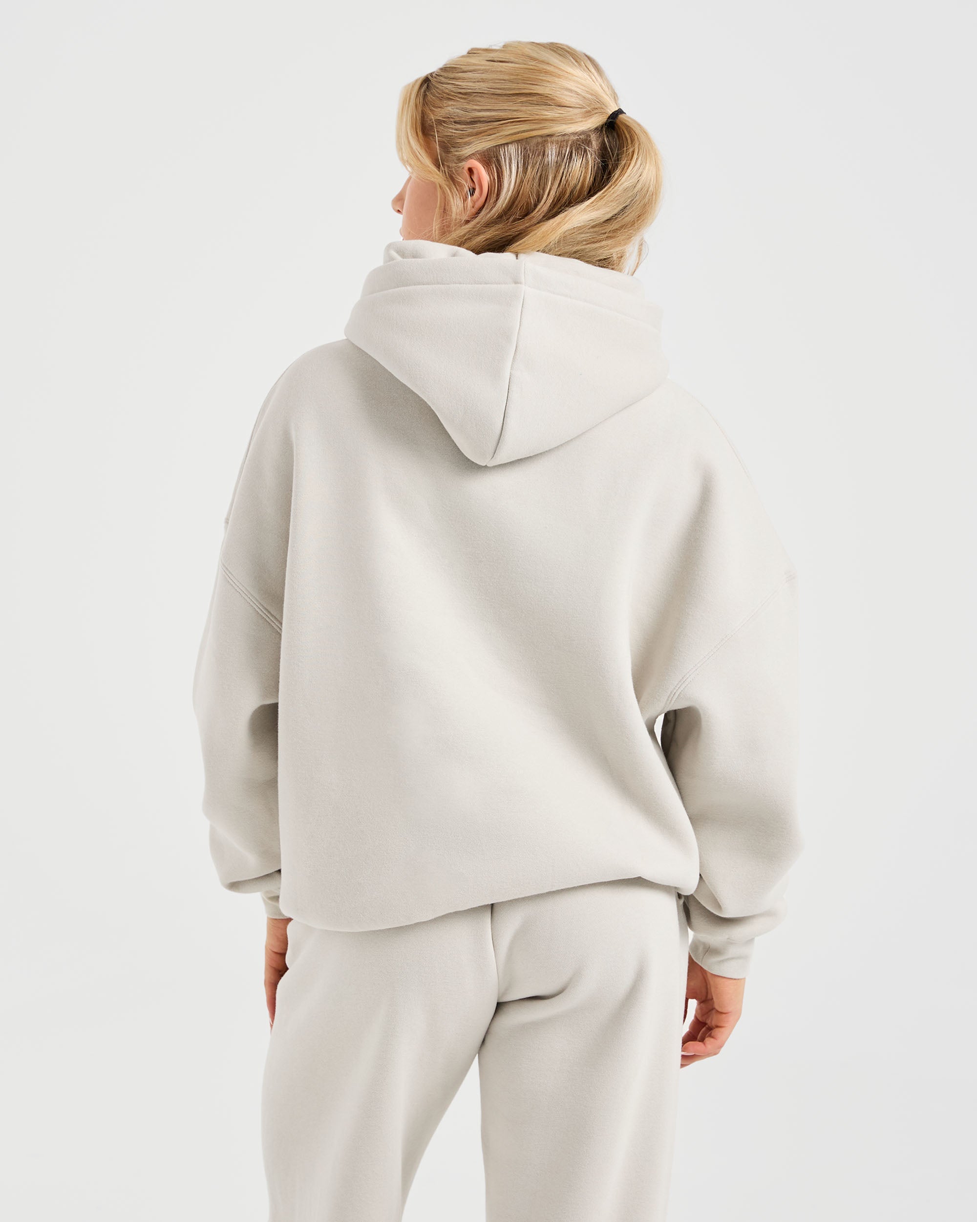 Sudadera Clásica de Punto Suave y Amplia - Arena