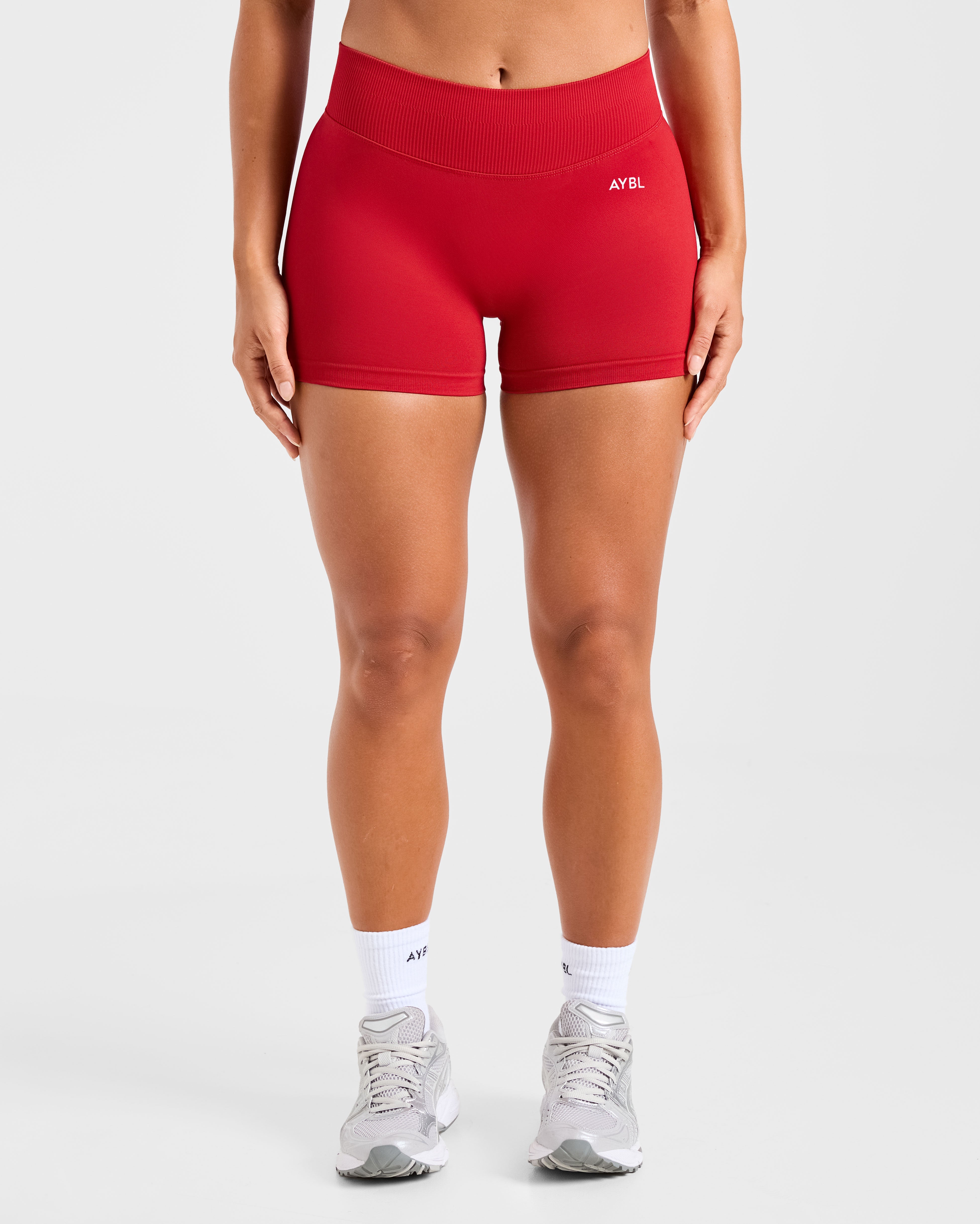 Mejora tus shorts sin costuras | 3.5" - Rojo