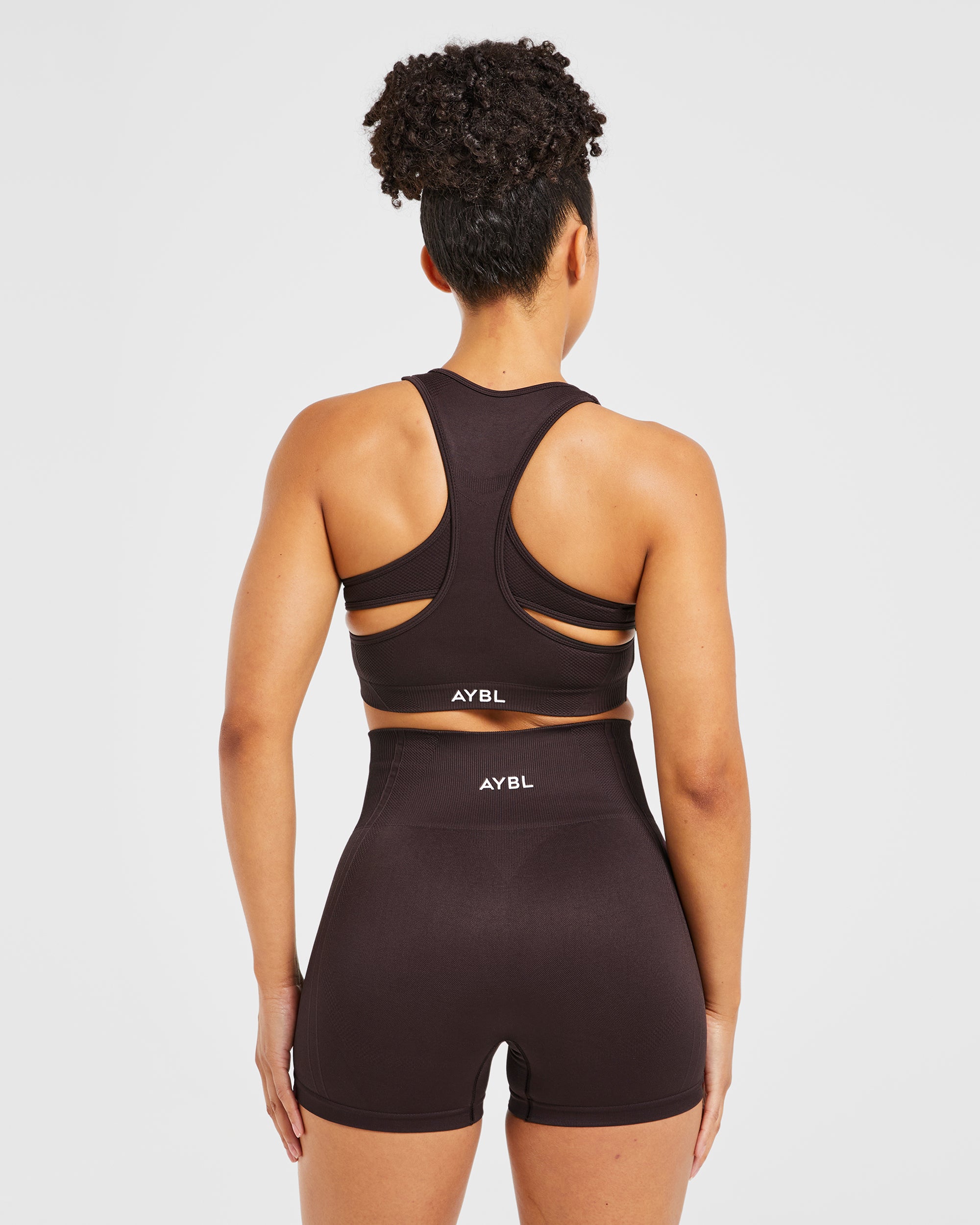 Balance V3 Sports Bra Sin Costuras - Marrón Oscuro