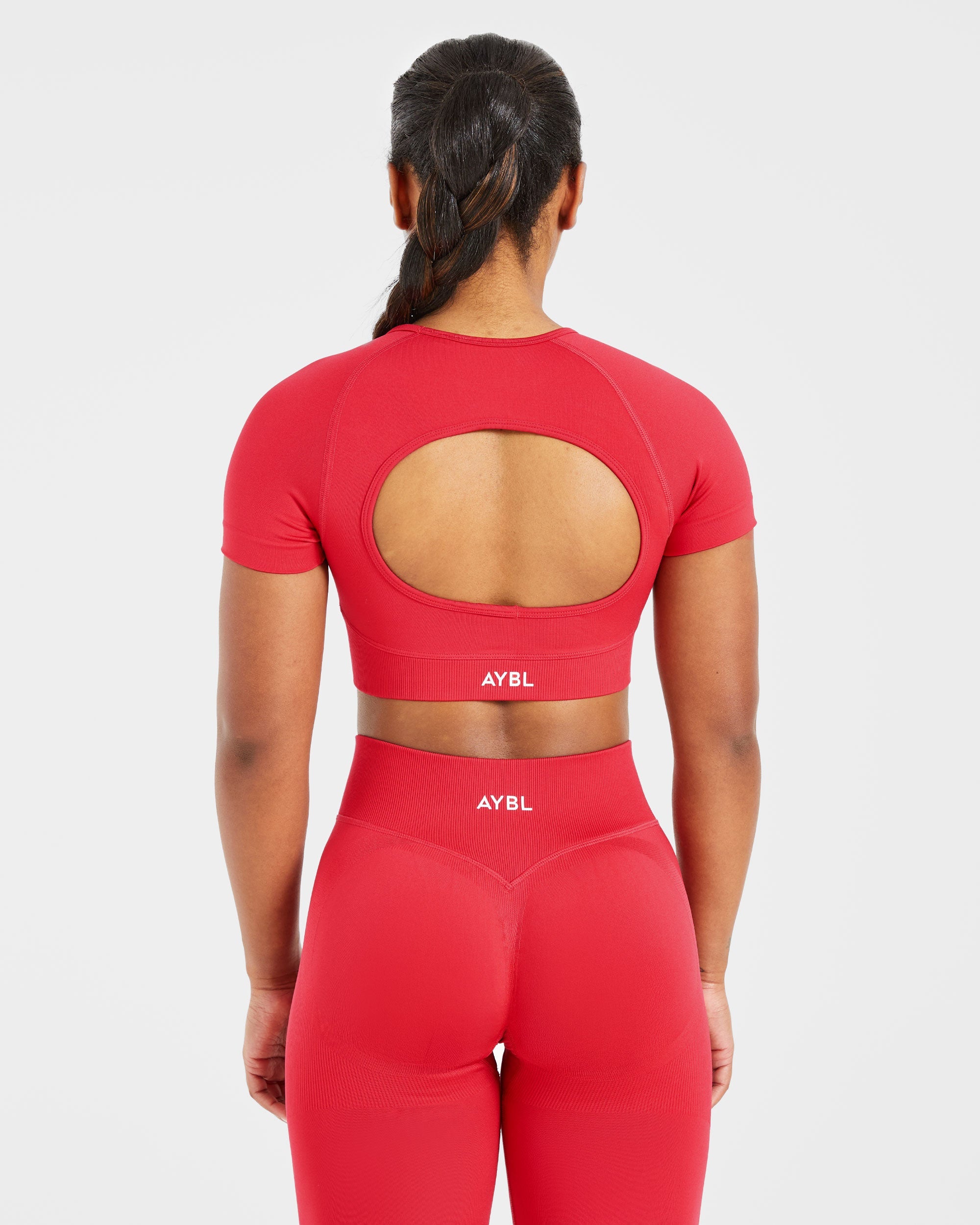 Top Corto Sin Costuras Adapt - Rojo Salsa