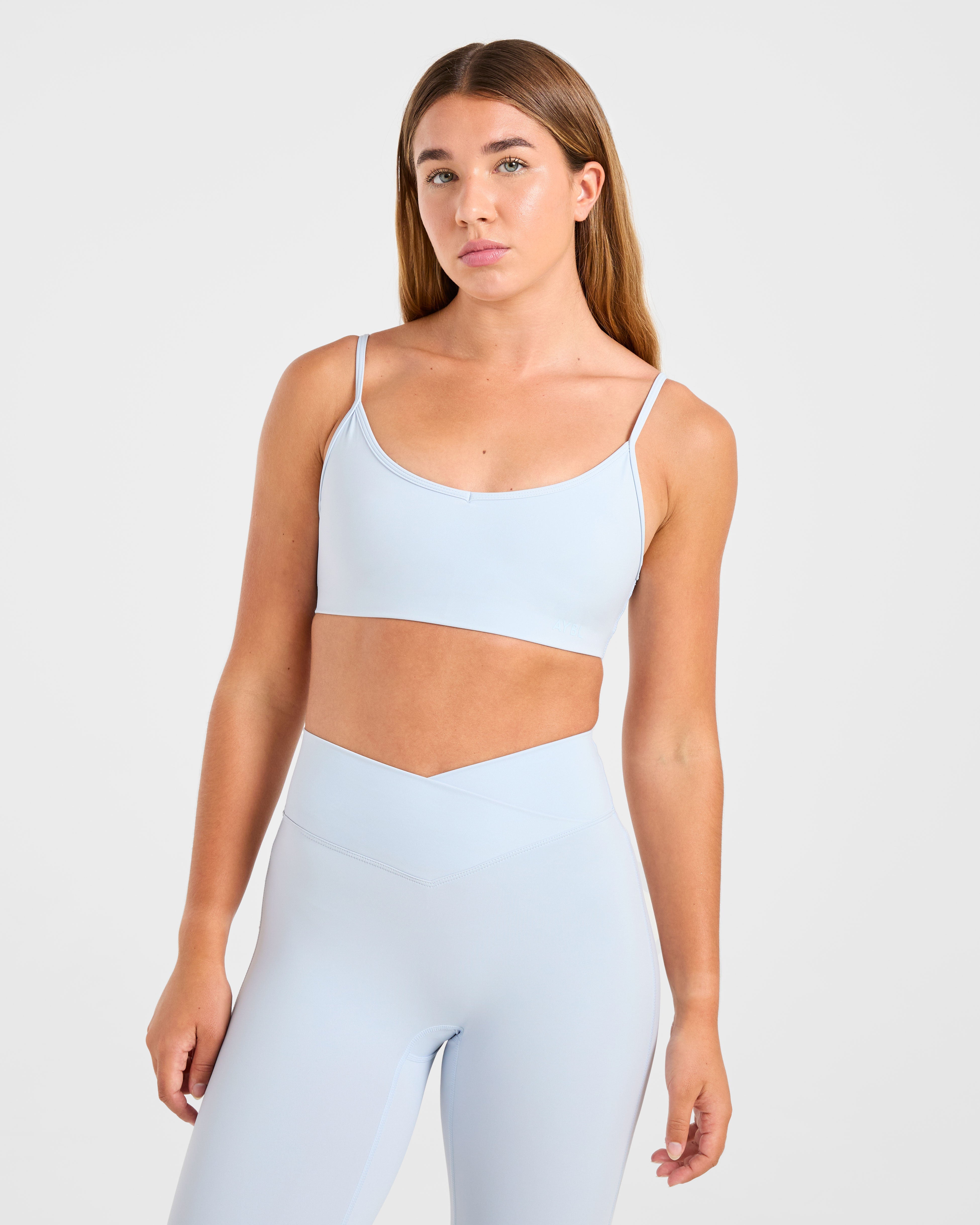 Sculpt Wrap Sports Bra - Azul Hielo