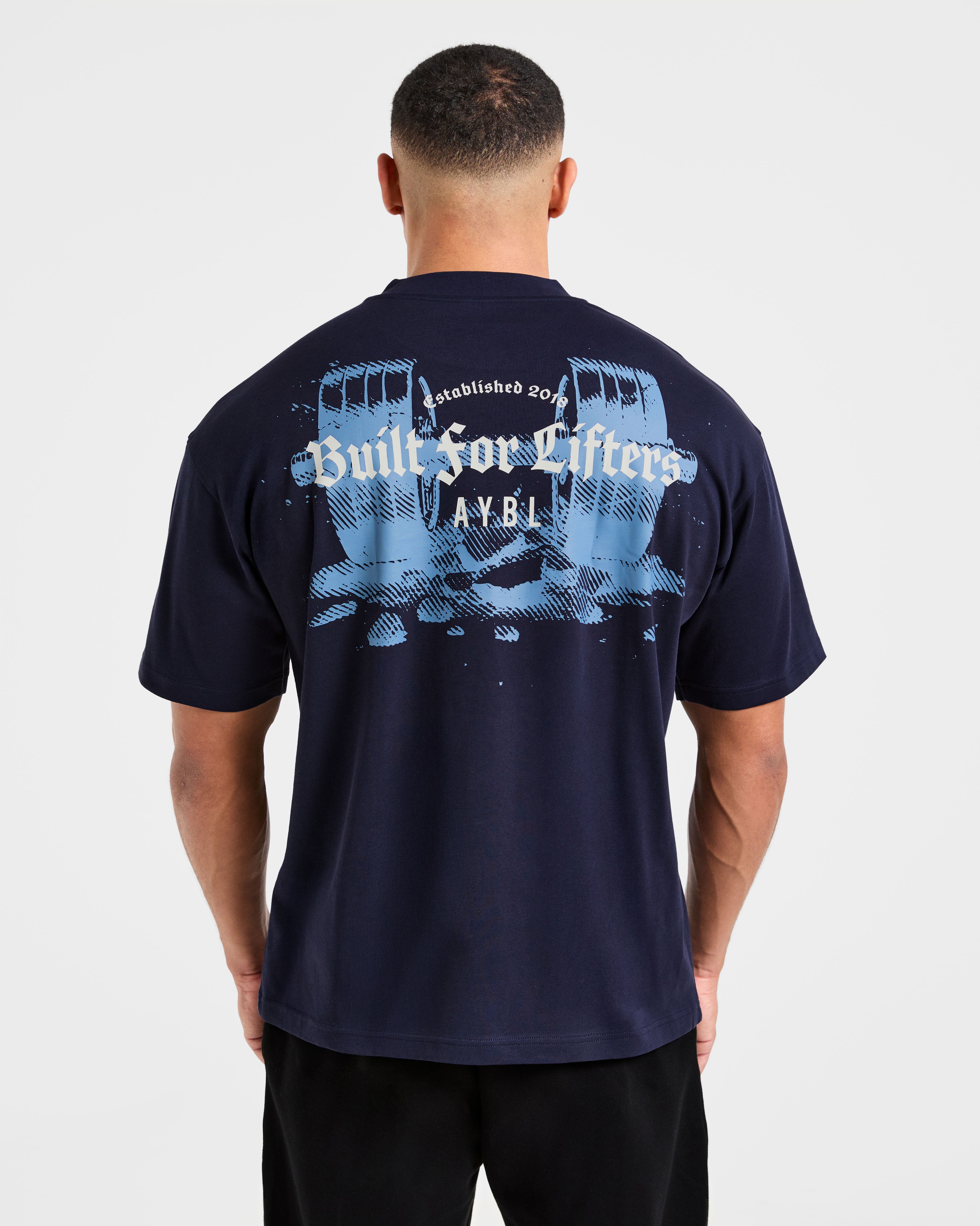 Camiseta Oversized Hecha para Levantadores - Azul Marino