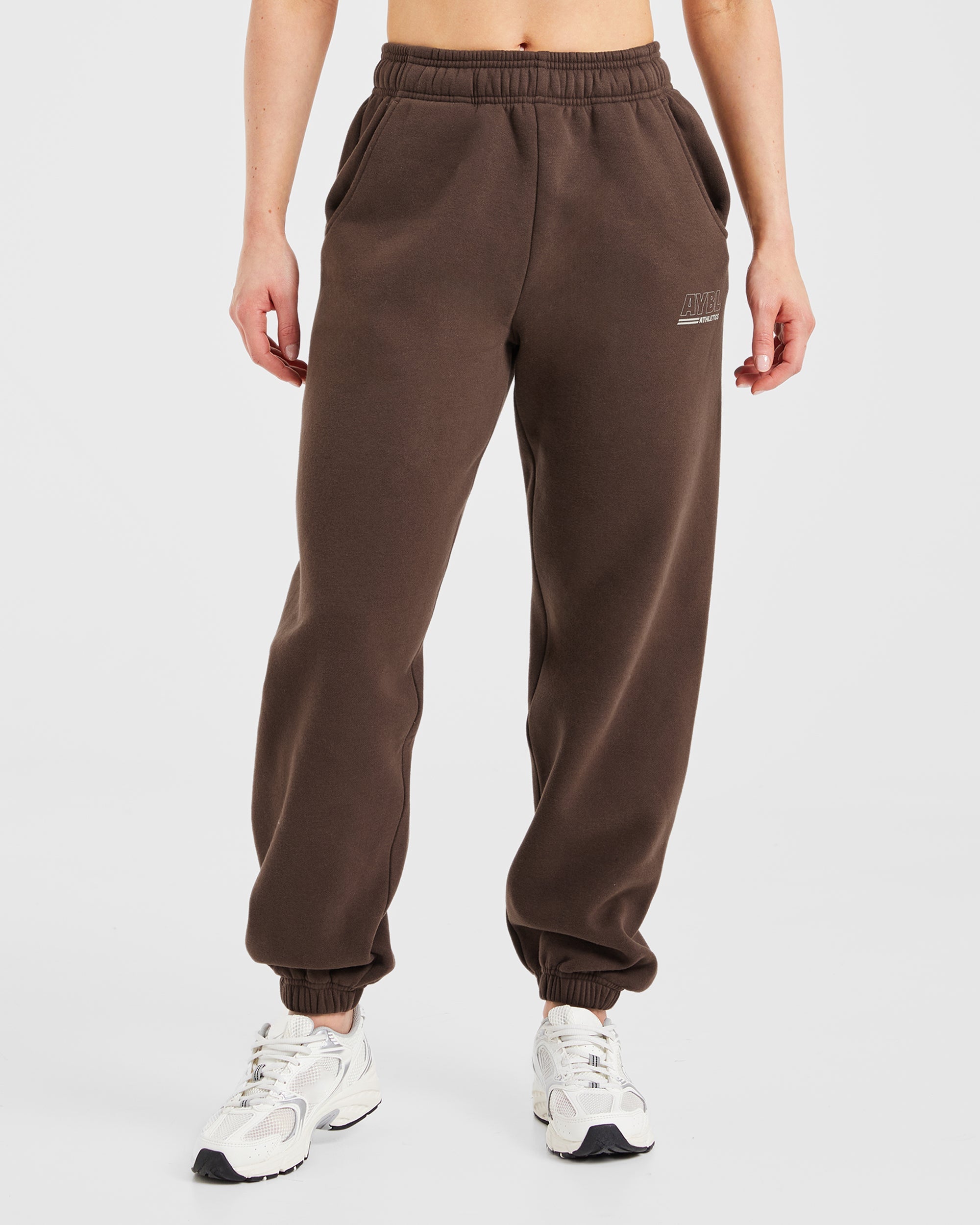 Pantalones Jogger Oversized de Pista Deportiva - Marrón/Arena