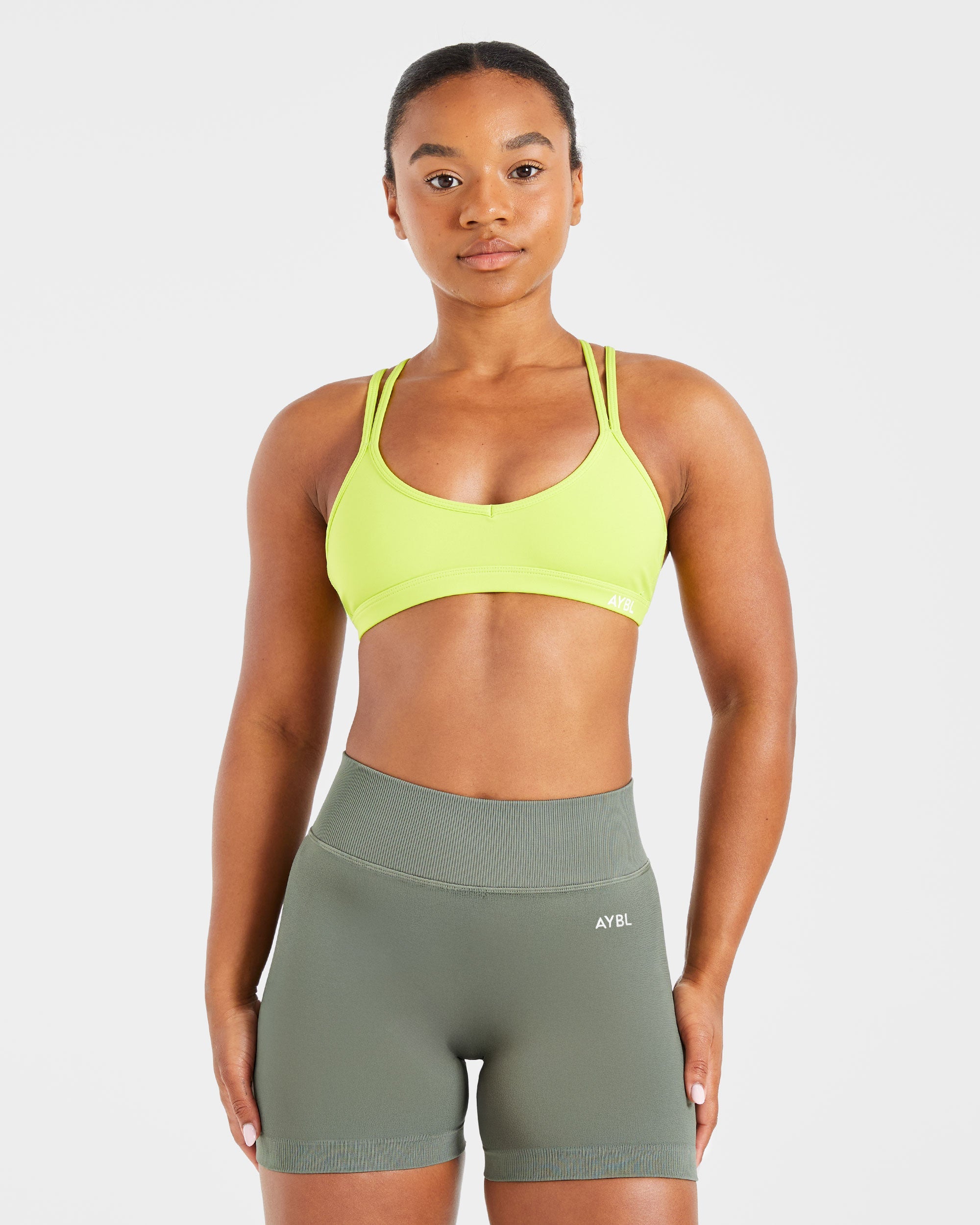 Sports Bra Esencial con Tirantes - Limón