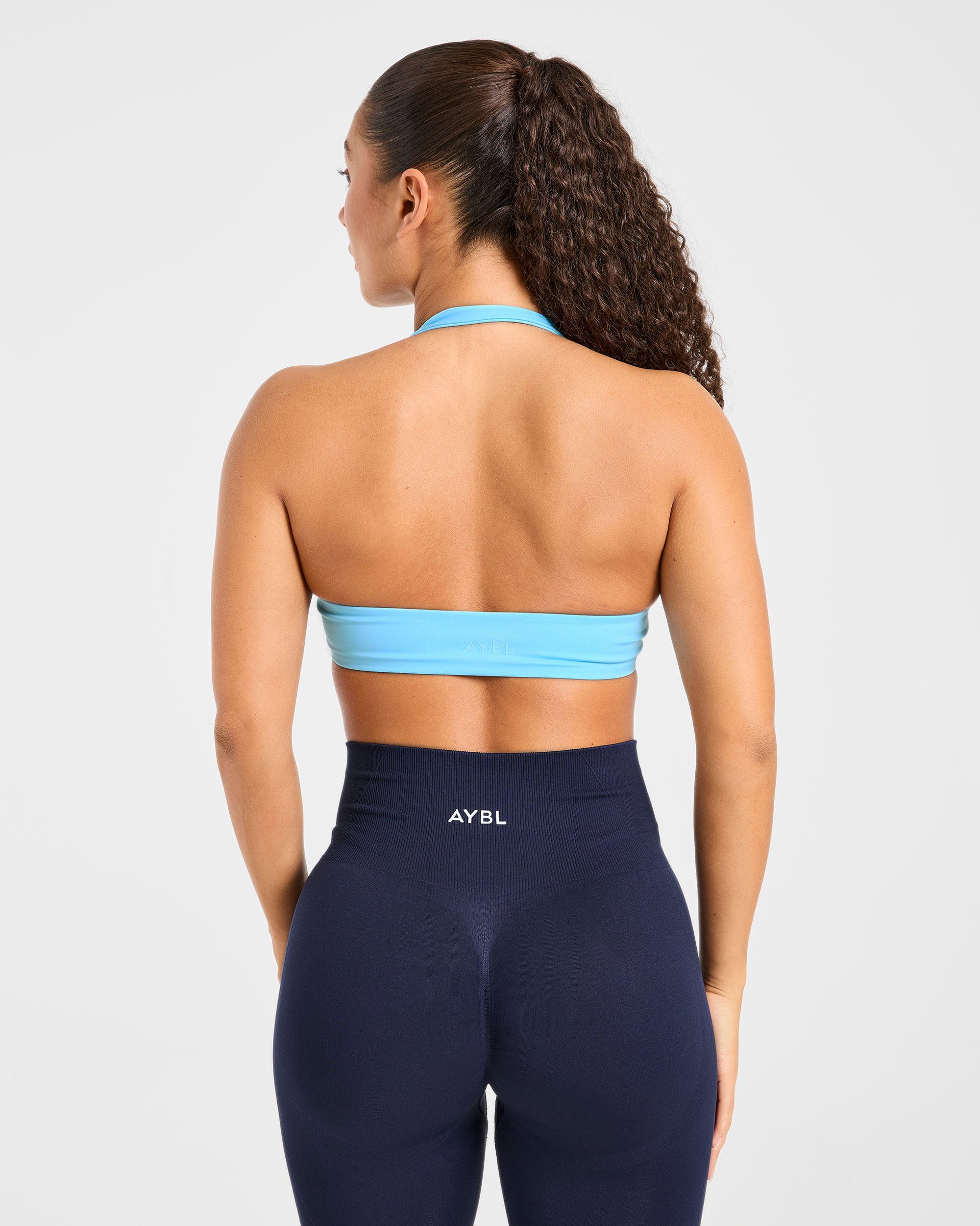 Sports Bra Halterneck Esencial - Azul Vibrante