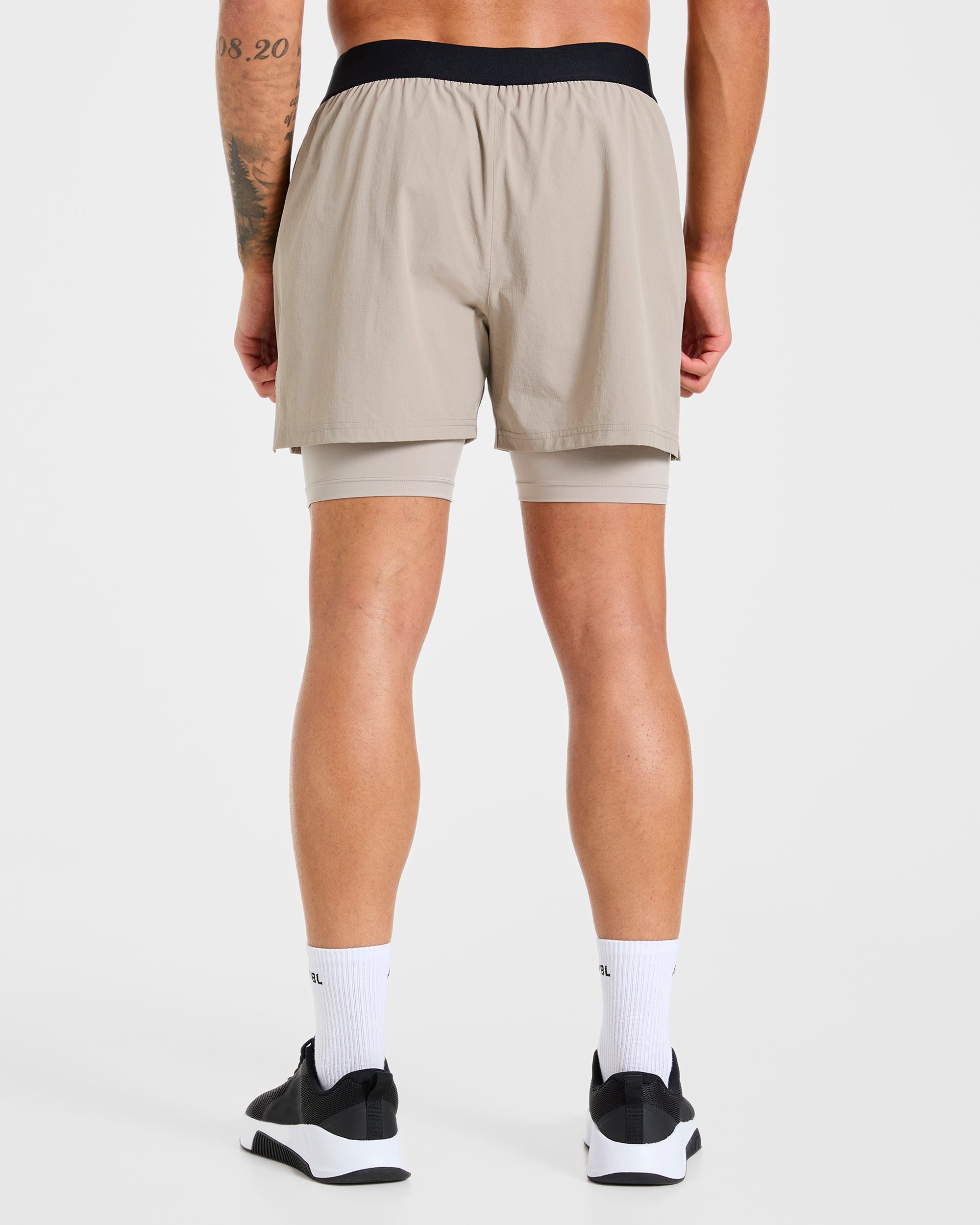 Pantalones cortos 2 en 1 Signature - Piedra