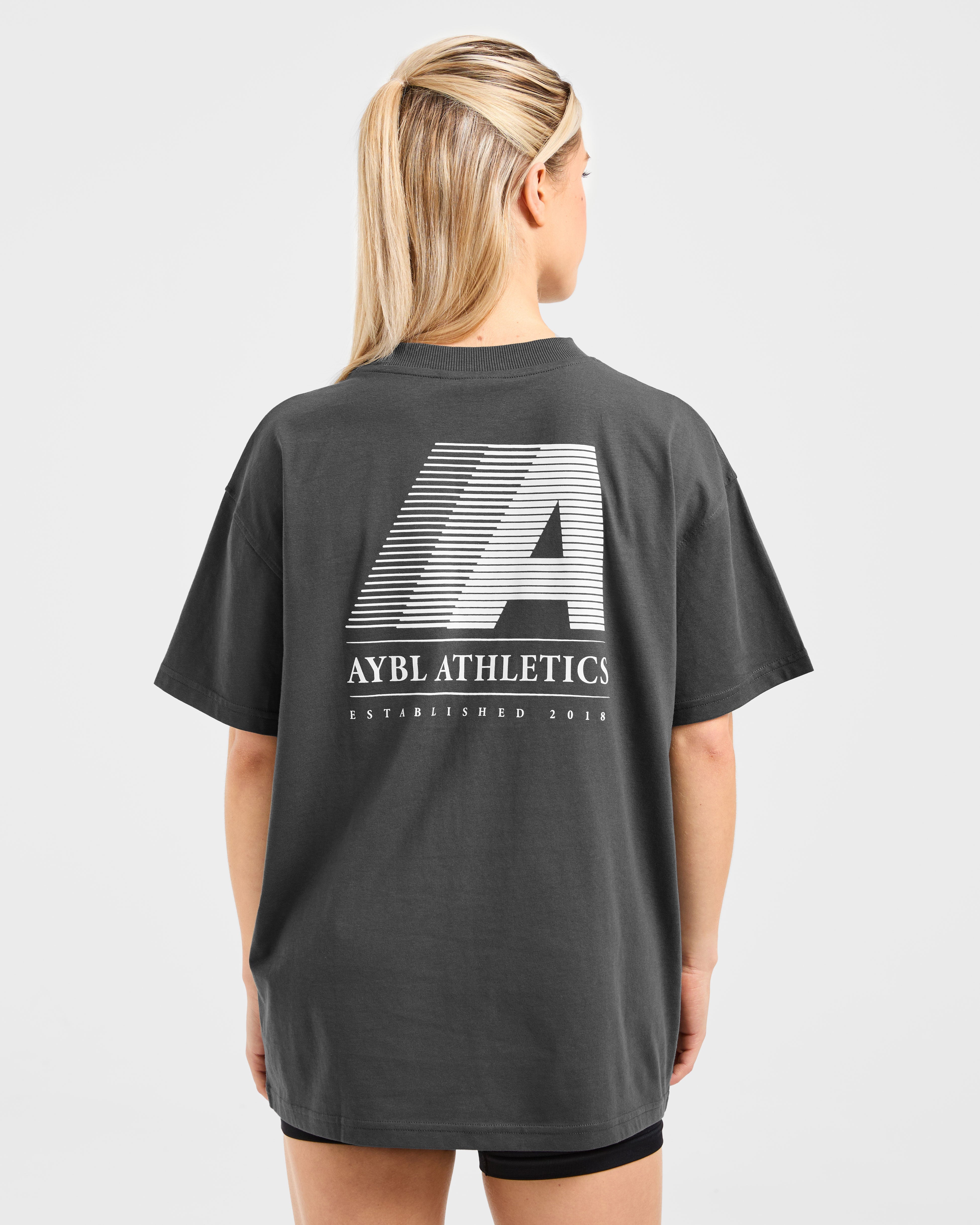 Camiseta Oversized Retro Athletics - Gris
