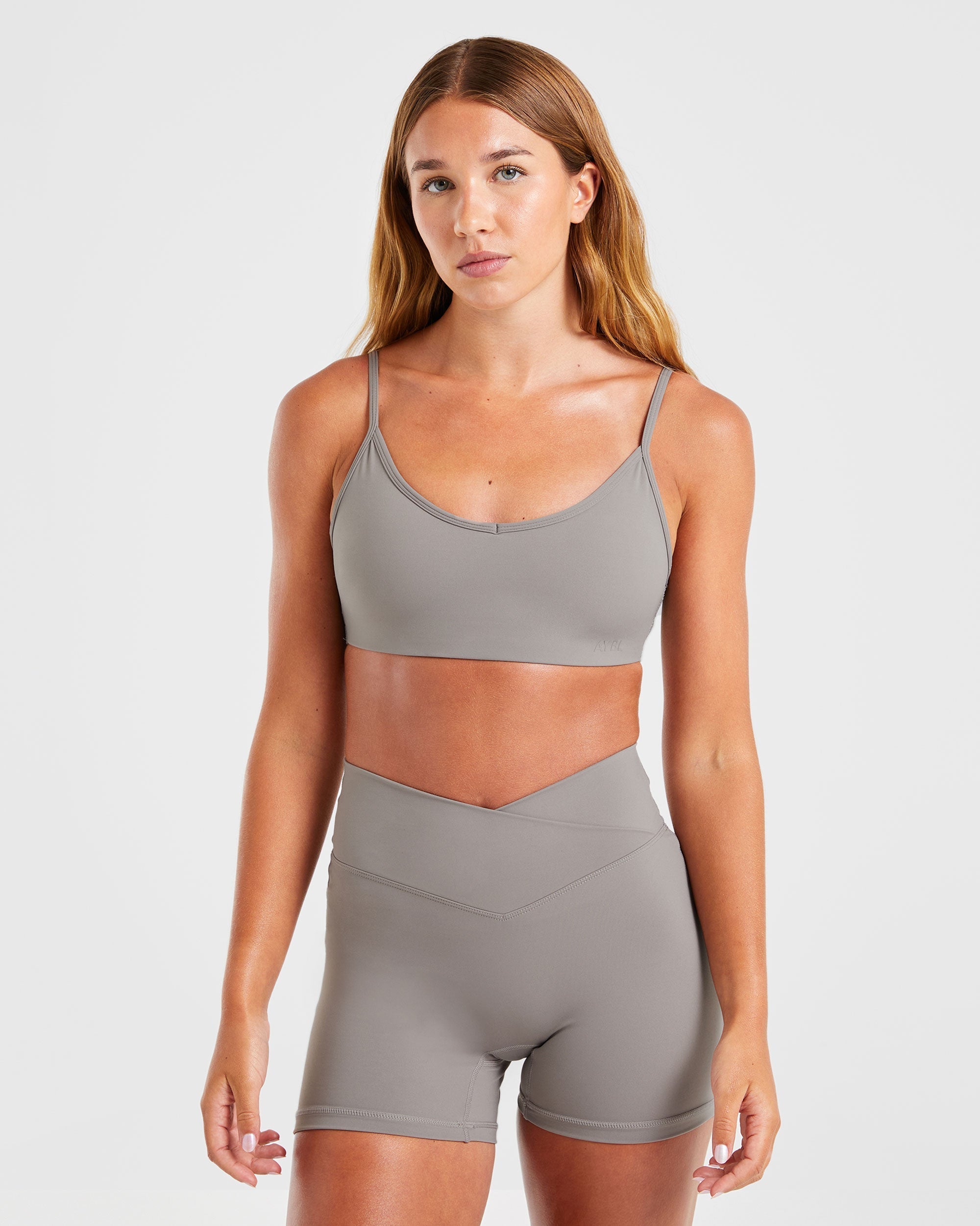 Sujetador Deportivo Sculpt Wrap - Gris Humo