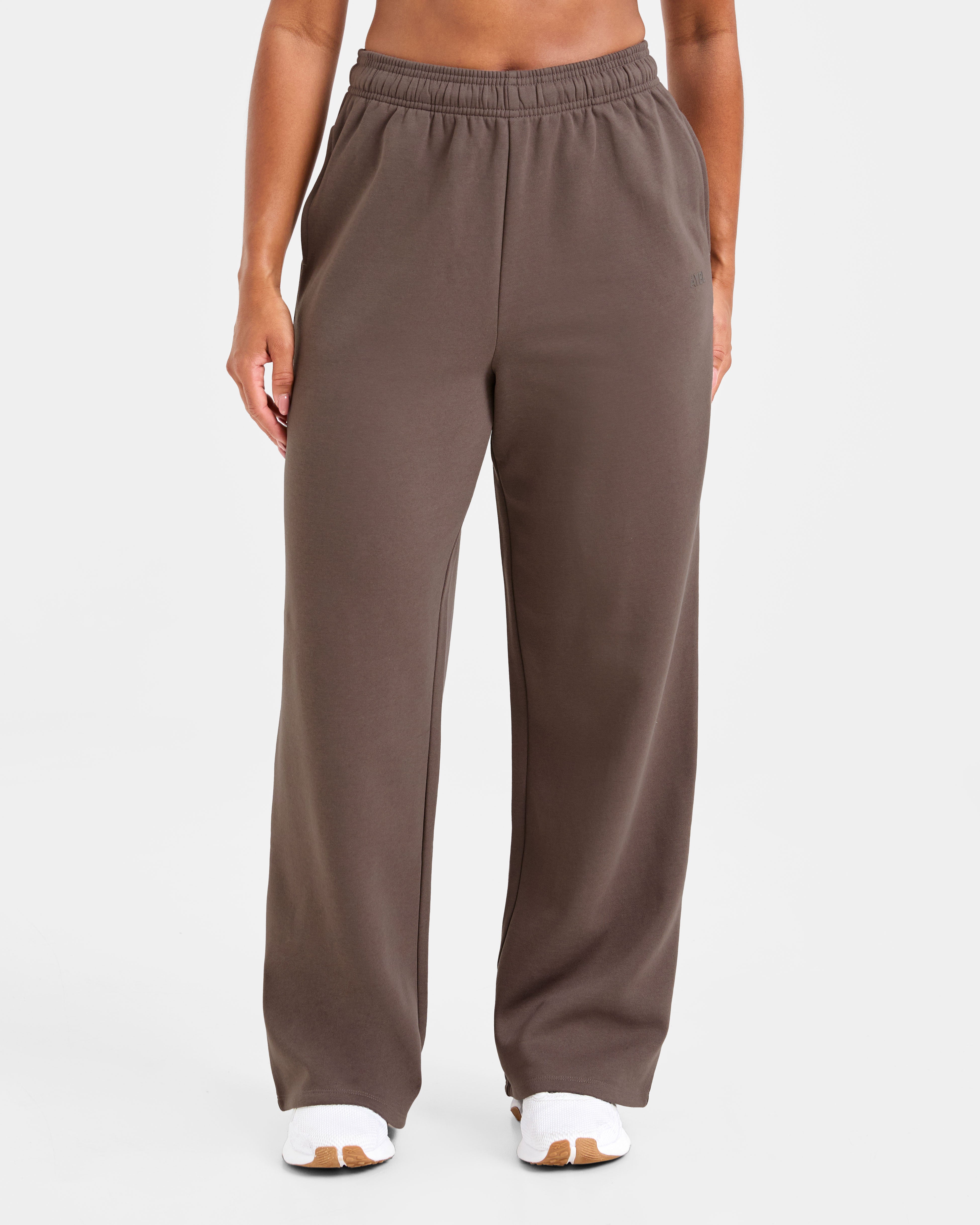 Pantalones Jogger Oversized de Pierna Recta para Estilo de Vida - Marrón Umber