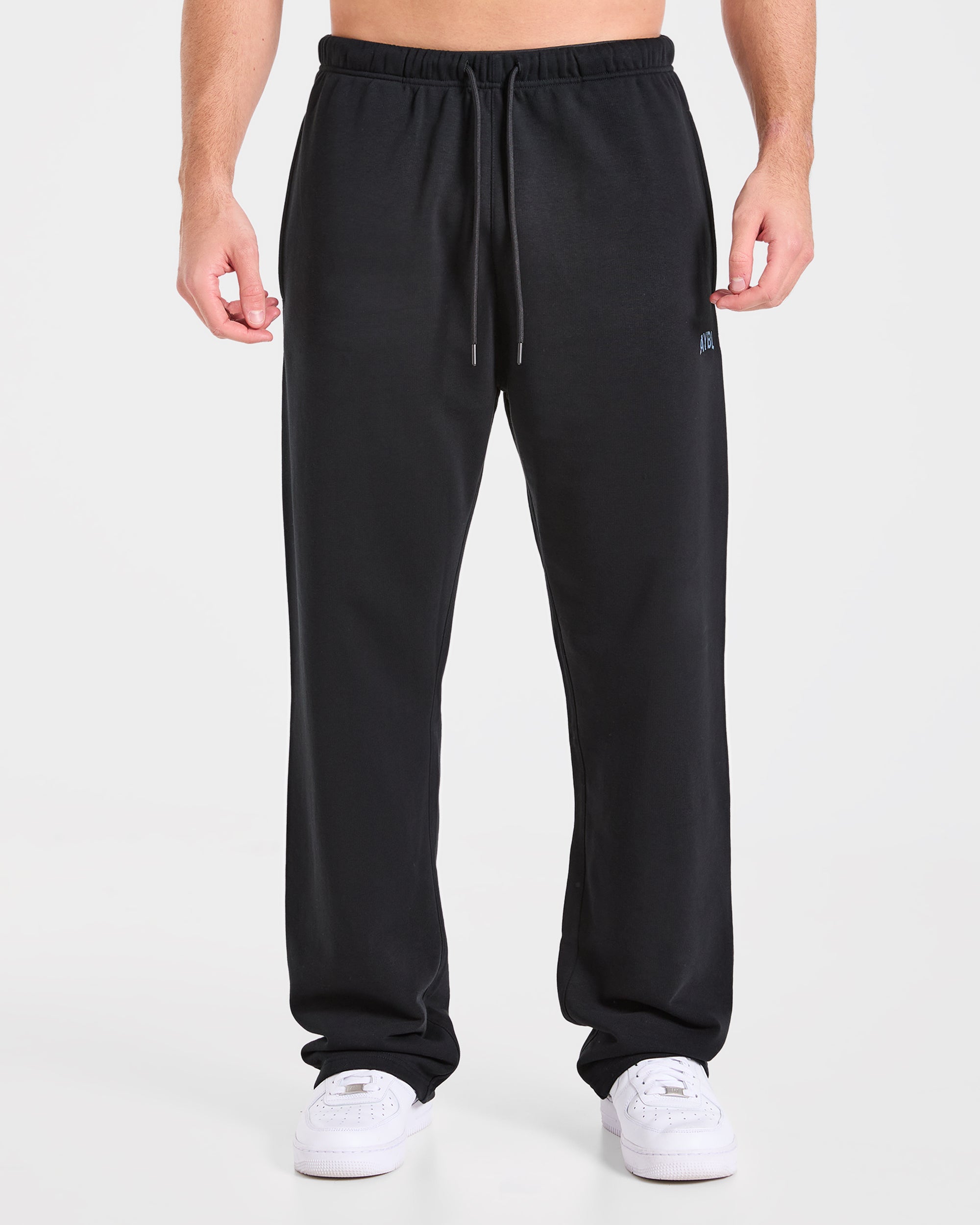 Pantalones Jogger Oversized de Pierna Recta Strength Division - Negro/Azul