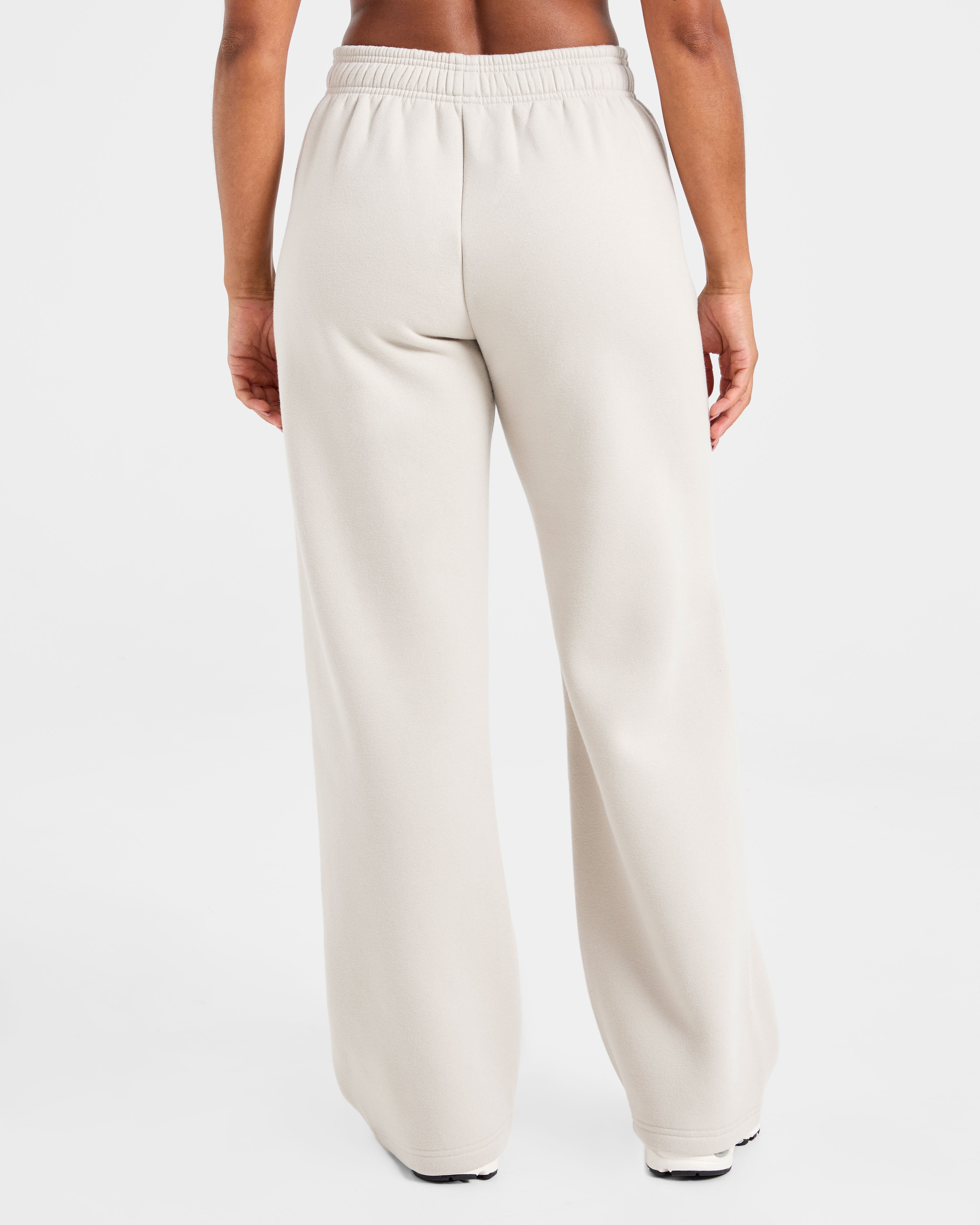 Pantalones Jogger Clásicos de Felpa Amplios de Pierna Recta - Arena