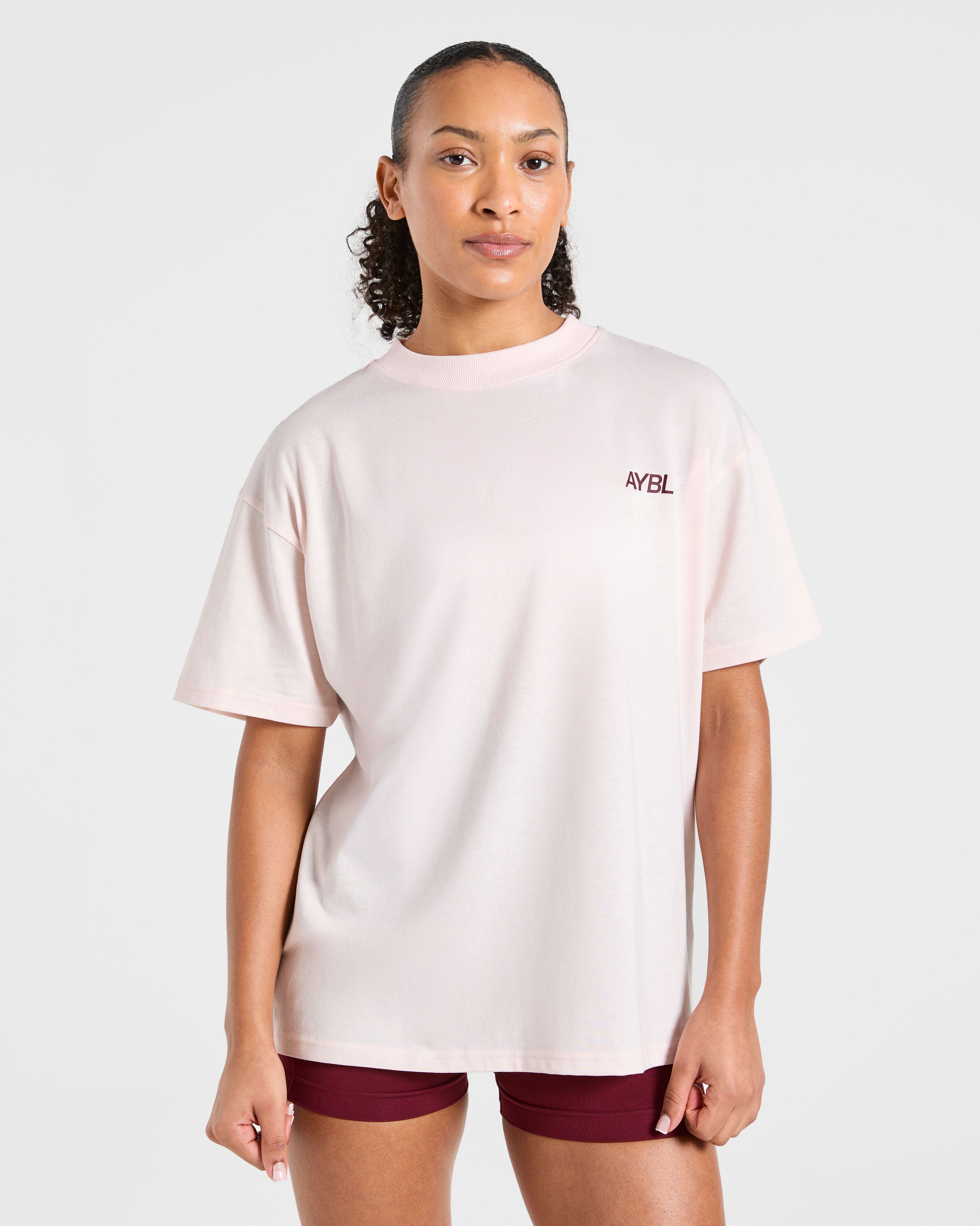 Camiseta Oversized Sport Society - Rosa